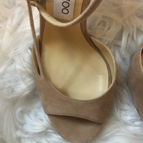 Liu 100mm Suede Ballet Pink Jimmy Choos - Picture 6 of 6